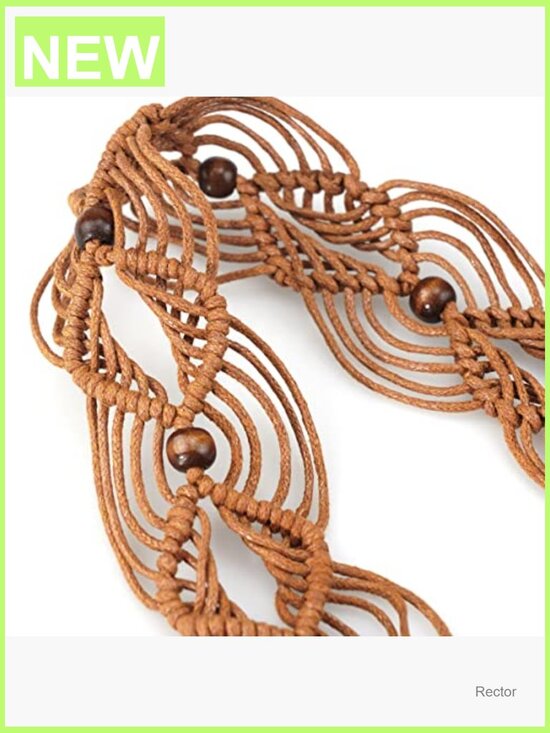 Bohemian Woven Waist Belt Adjustable Braided Belt 51.2\